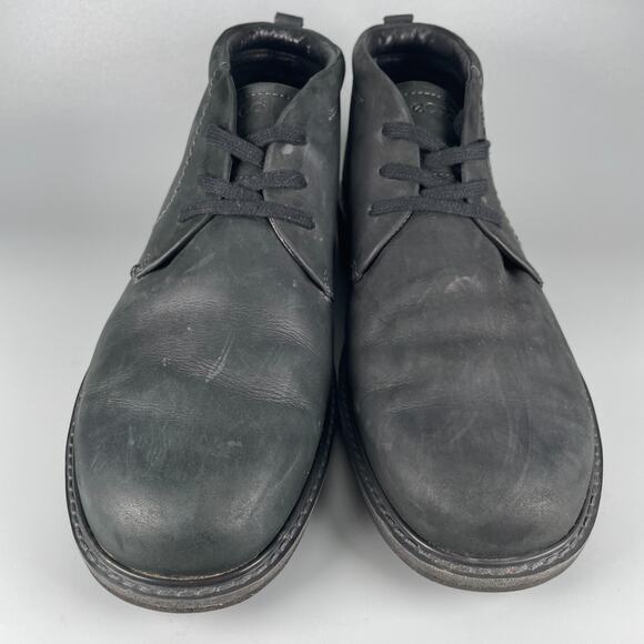 ECCO Turn Men\'s EU 45 US 11 Black Leather Shaft Chukka Ankle Boots Casual EUC main image 6